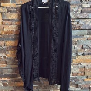Nordstrom Women’s Beach Cover/Kimono/Light Cardigan Black OS
